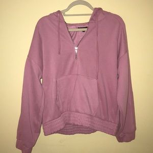 Pink half zip hoodie